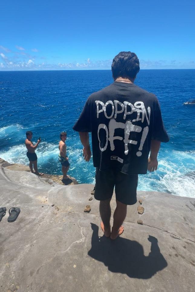 Poppin Off Tee - Charcoal Grey